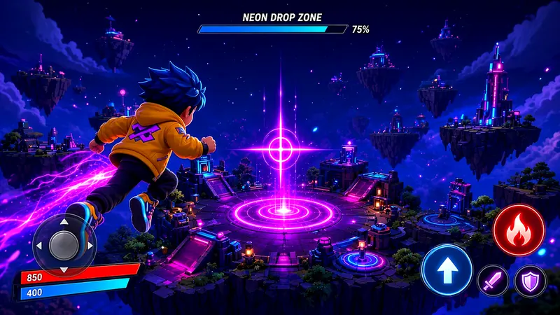 Neon Drop Zone screenshot 3